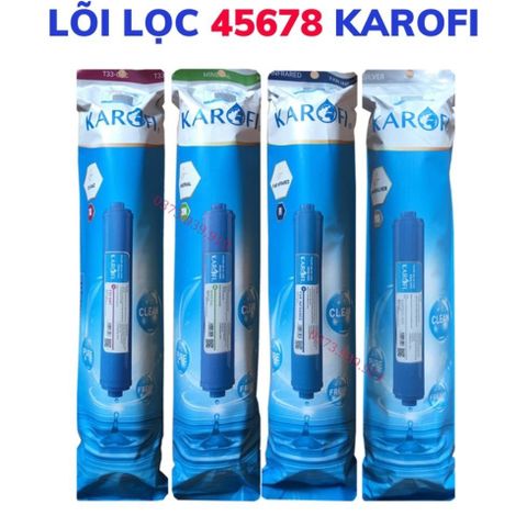 Combo bộ lõi lọc nước số 12345678 Karofi lắp cho máy lọc nước Karofi cam kết sản phẩm như hình