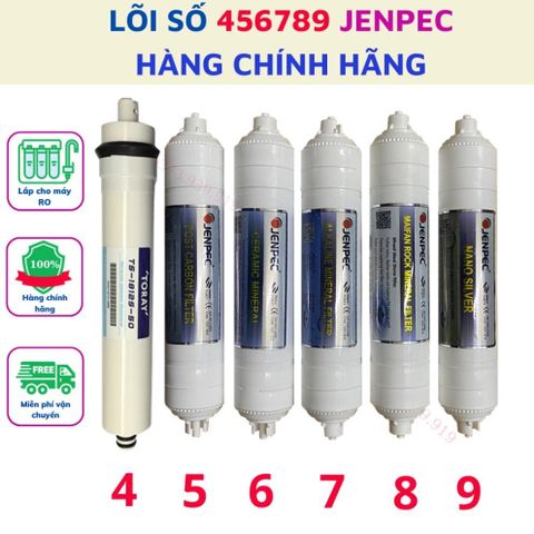 Lõi lọc nước 456789 Jenpec màng RO Toray hàng cao cấp chính hãng lắp cho máy lọc nước Jenpec