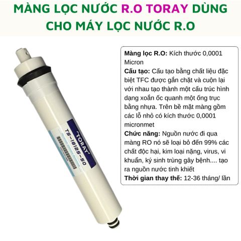 Lõi lọc nước 456789 Jenpec màng RO Toray hàng cao cấp chính hãng lắp cho máy lọc nước Jenpec