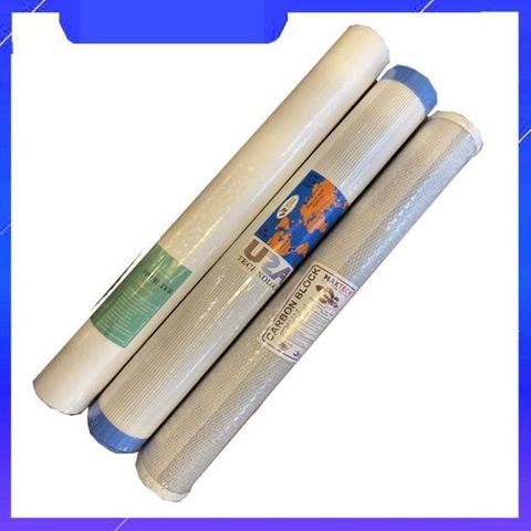 Bộ lõi lọc thô 123 nước đầu nguồn 20 inch gầy -  lõi lọc PP, lõi lọc OCB, lõi lọc CTO