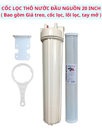 Bộ lọc thô đầu nguồn lõi lọc than 20 inch zen 21 hấp thụ mùi màu