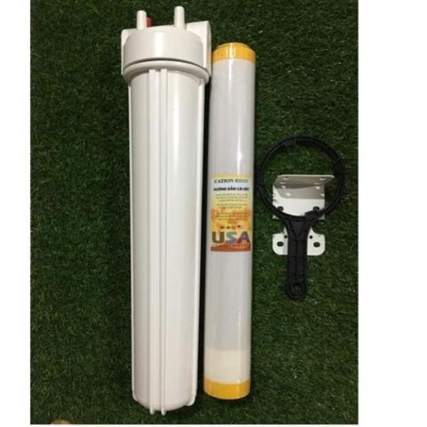 Bộ cốc lọc thô đầu nguồn 20 inch zen 21 lọc cặn CANXI ( tặng tay vặn + giá treo cốc )