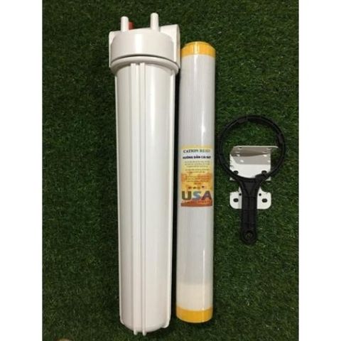 Bộ cốc lọc thô đầu nguồn 20 inch zen 21 lọc cặn CANXI ( tặng tay vặn + giá treo cốc )