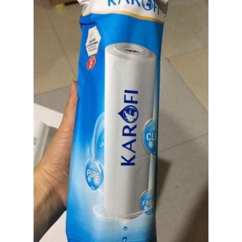 Lõi lọc nước số 2 than hoạt tính lắp ở vị trí thứ 2 của máy lọc nước Karofi cam kết hàng chính hãng