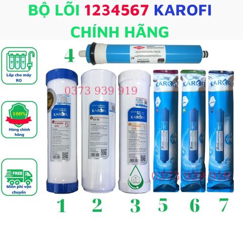 Lõi lọc nước 1234567 Karofi lắp cho máy lọc nước Karofi 7 cấp lõi lọc ...