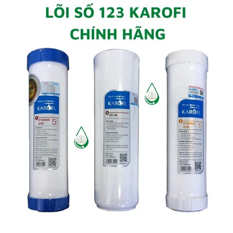 Lõi lọc nước 1234567 Karofi lắp cho máy lọc nước Karofi 7 cấp lõi lọc nước cam kết hàng Chính Hãng