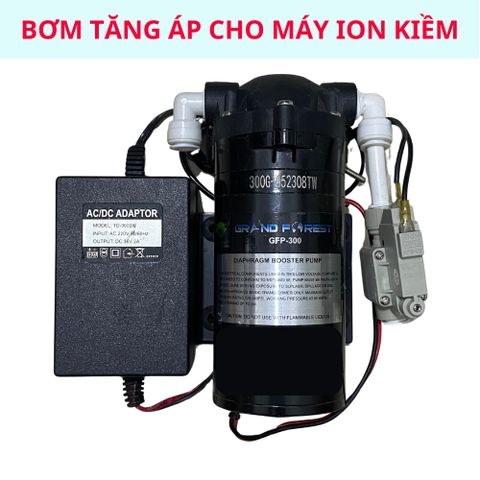 Bộ bơm tăng áp 36V lắp cho máy lọc nước ION Kiềm hỗ trợ tăng áp cho những nguồn nước không đủ áp lực