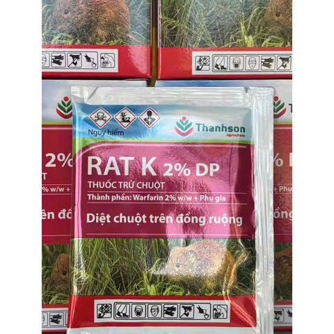 3 _ 5 _ 10 gói bột diệt chuột Rat K 2%DP Thanh Sơn, hàng việt nam ,diệt chuột trên đồng ruộng,10 gam / 1 gói