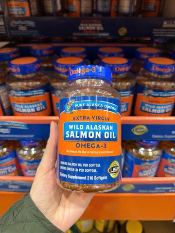 Dầu Cá Hồi Pure Alaska Omega-3 1000mg Mỹ - 210 Viên Hỗ Trợ Tim Mạch, Thị Lực Và Não Bộ Dễ Uống (Mẫu mới) 