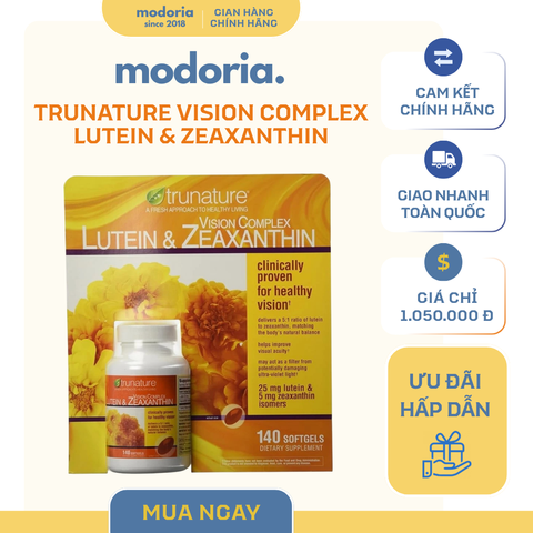 [modoria.] Viên bổ mắt Trunature Vision Complex Lutein & Zeaxanthin 140 viên của Mỹ
