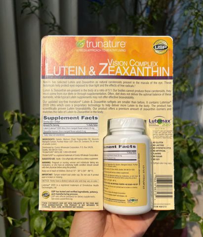 [modoria.] Viên bổ mắt Trunature Vision Complex Lutein & Zeaxanthin 140 viên của Mỹ