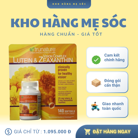 Viên bổ mắt Trunature Vision Complex Lutein & Zeaxanthin 140 viên của Mỹ - MẸ SÓC