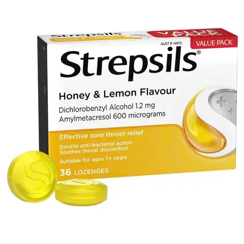 Strepsils Lemon Honey Orange Soothing Throat Lozenges Viên Ngậm Vị Trái Cây Dịu Nhẹ
