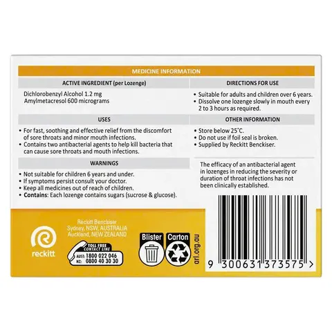 Strepsils Lemon Honey Orange Soothing Throat Lozenges Viên Ngậm Vị Trái Cây Dịu Nhẹ
