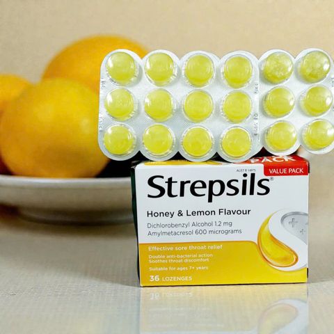 Viên Ngậm Strepsils Soothing Hương Chanh Mật Ong Cam Vị Thanh Mát Tiện Mang Theo