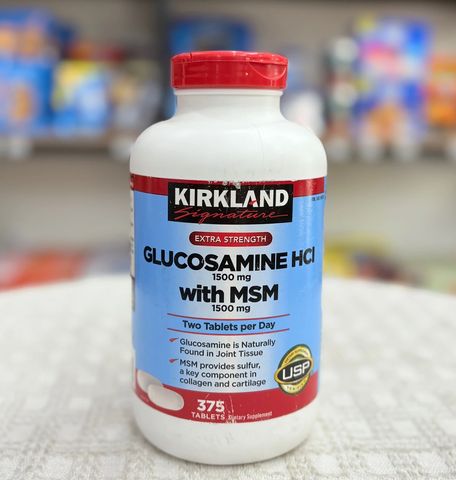 Bổ khớp Kirkland Glucosamine HCl with MSM USA 375 viên