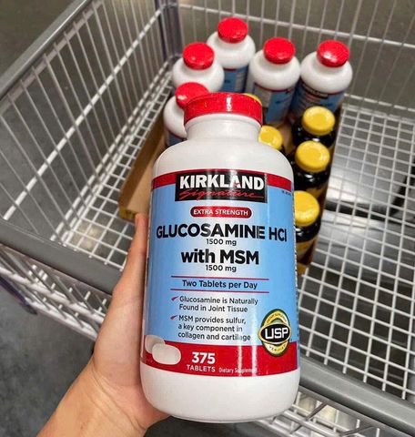 Bổ khớp Kirkland Glucosamine HCl with MSM USA 375 viên