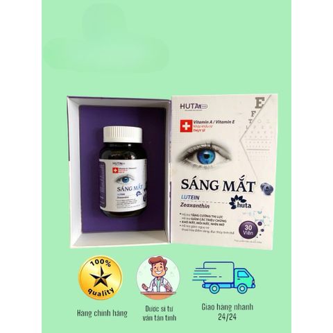 Viên Sáng Mắt Huta bổ trợ cho người lão hoá mắt,chảy nước mắt khô mắt(Chai 30 viên)