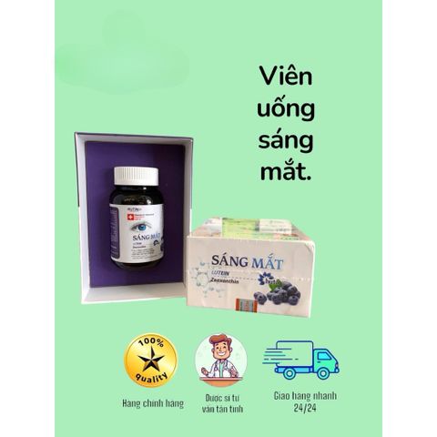 Viên Sáng Mắt Huta bổ trợ cho người lão hoá mắt,chảy nước mắt khô mắt(Chai 30 viên)