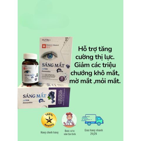 Viên Sáng Mắt Huta bổ trợ cho người lão hoá mắt,chảy nước mắt khô mắt(Chai 30 viên)