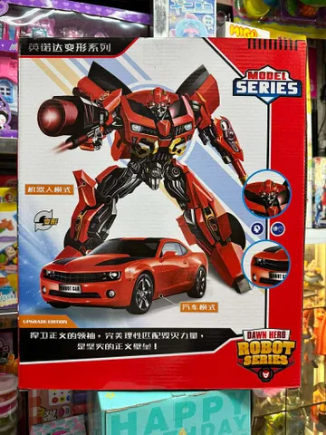 (666-14) Màu Đỏ - Đồ Chơi Lắp Ghép Robot Biến Hình Ô Tô Cao Cấp Transformer Bumblebee Phiên Bản Đặc Biệt