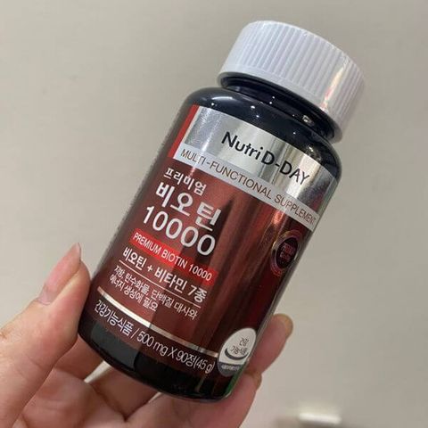 Viên uống mọc tóc Nutri D-DAY Premium Biotin 10000 Korea 90 viên