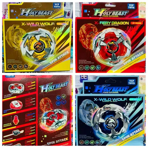 YCF TOYS Holy Beast X Series (6300 - Giao màu ngẫu nhiên)- Con Quay Chiến Đấu X-Wild Wolf & Fiery Dragon - Đồ Chơi Con Xoay Spinner Đối Kháng - Giao Màu Ngẫu Nhiên