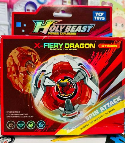 YCF TOYS Holy Beast X Series (6300 - Giao màu ngẫu nhiên)- Con Quay Chiến Đấu X-Wild Wolf & Fiery Dragon - Đồ Chơi Con Xoay Spinner Đối Kháng - Giao Màu Ngẫu Nhiên