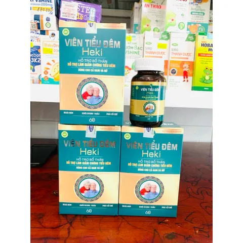 Viên Tiểu Đêm HEKI dùng được cho Nam và Nữ hỗ trợ giảm tình trạng tiểu buốt,tiểu gắt(Chai 60 viên)