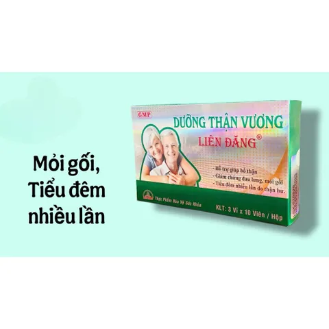 Dưỡng Thận Vương Liên Đăng hỗ trợ giảm đau lưng mỏi gối,tiểu đêm nhiều lần (Hộp 30 viên)