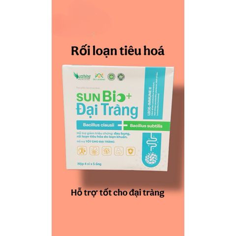 Men vi sinh Sunbio Đại tràng giúp hỗ trợ giảm đau bụng do rối loạn tiêu hoá đại tràng(Hộp 20 ống)