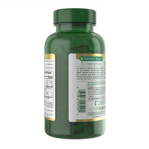 Dầu Cá Nature’s Bounty Fish Oil 1400MG - Hỗ Trợ Tim Mạch, Tăng Cường Trí Não và Thị Giác - 130 Viên Không Mùi Dễ Uống 643034