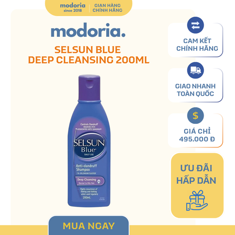 [modoria.] Dầu gội ngăn gàu Selsun Blue Deep Cleansing 200ml Úc