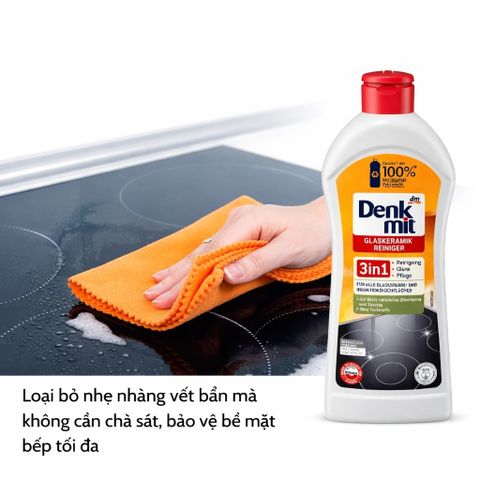 Dung Dịch Vệ Sinh Mặt Kính Bếp Từ Denkmit 3in1 300ml - Giúp Tẩy Dầu Mỡ, Làm Sạch Bề Mặt Kính - Hàng Nội Địa Đức