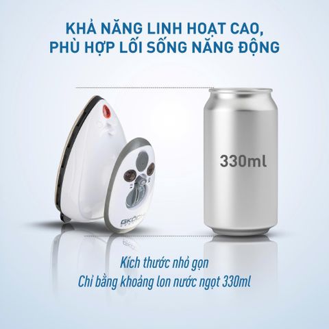 Bàn Ủi Du Lịch Mini GKÖCH Đức - Thiết Kế Nhỏ Gọn, Công Suất Mạnh Mẽ, Bảo Hành 12 Tháng, Phù Hợp Mỗi Chuyến Đi