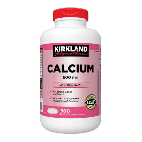 Viên uống Canxi Kirkland Calcium 600mg + D3 - Hỗ trợ sức khỏe xương khớp, hộp 500 viên nhập khẩu từ Mỹ 643113