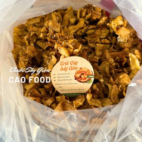Chuối Sấy Giòn CAOFOOD 500gr – Snack Lành Mạnh Vị Mè Gừng Thơm Ngon, Hương Vị Quê Nhà, Càng Ăn Càng Ghiền