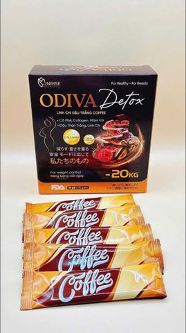 ( MUA 2 TẶNG 1) Cà Phê X2 Odiva Detox - Cafe Mâm Xôi Mix Đông Trùng, Quả Bứa, Mâm Xôi ( 1 HỘP 15 GÓI )