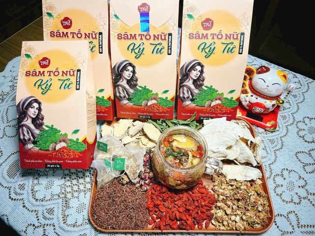 ( MUA 2 TẶNG 1) Trà Sâm Tố Nữ Kỷ Tử - Thảo Dược Tự Nhiên Bổ Huyết, Làm Đẹp Da, Cân Bằng Nội Tiết Tố Nữ, Tăng Cường Sinh Lực, Sức Khỏe Phụ Nữ