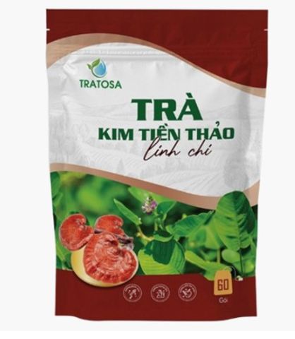 Trà Kim Tiền Thảo Linh Chi TRATOSA 8 Vị Hỗ Trợ Giảm Sỏi Thận, Tiểu Đêm - Thảo Mộc Tự Nhiên Giải Độc, Thanh Nhiệt