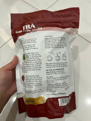 Trà Kim Tiền Thảo Linh Chi TRATOSA 8 Vị Hỗ Trợ Giảm Sỏi Thận, Tiểu Đêm - Thảo Mộc Tự Nhiên Giải Độc, Thanh Nhiệt