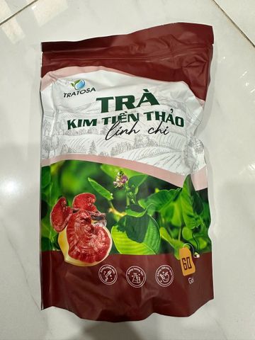 Trà Kim Tiền Thảo Linh Chi TRATOSA 8 Vị Hỗ Trợ Giảm Sỏi Thận, Tiểu Đêm - Thảo Mộc Tự Nhiên Giải Độc, Thanh Nhiệt