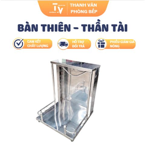 Bàn Thiên Cao Cấp Inox 304 Chống Gỉ Sét - Bàn Thần Tài Để Bàn Thờ 40x80cm, Sản Phẩm Gia Dụng TVKITCHEN (TV140-1)