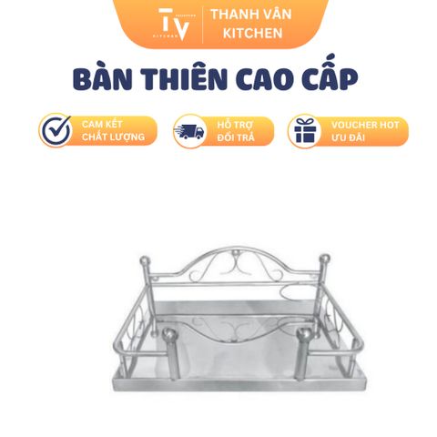 Bàn Thiên Cao Cấp Inox 304 Chống Gỉ Sét - Bàn Thần Tài Để Bàn Thờ 40x80cm, Sản Phẩm Gia Dụng TVKITCHEN (TV140-1)