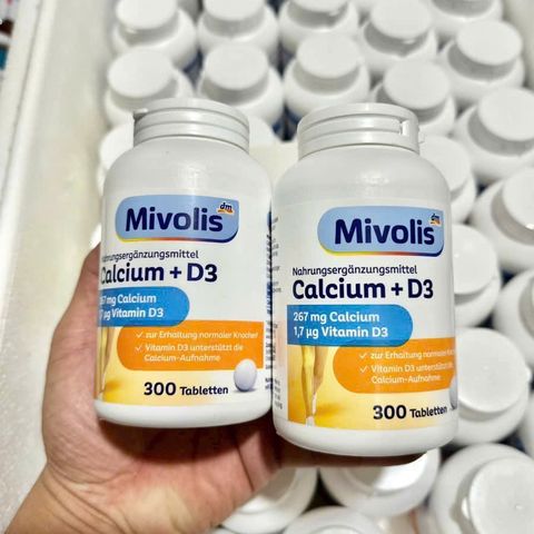 Viên uống Calcium + D3 Mivolis Đức 300 viên