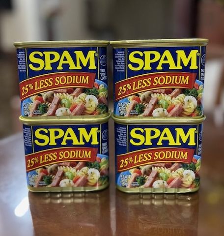 Thịt Hộp SPAM Giảm Mặn - Thực Phẩm Mỹ Ngon, Dễ Chế Biến - Tiện Lợi Cho Mọi Bữa Ăn - LỐC 4 HỘP