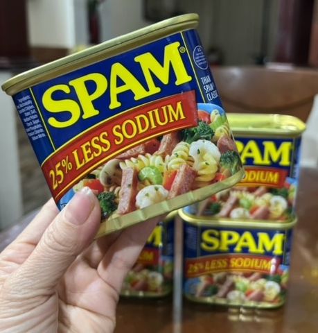 Thịt Hộp SPAM Giảm Mặn - Thực Phẩm Mỹ Ngon, Dễ Chế Biến - Tiện Lợi Cho Mọi Bữa Ăn - LỐC 4 HỘP