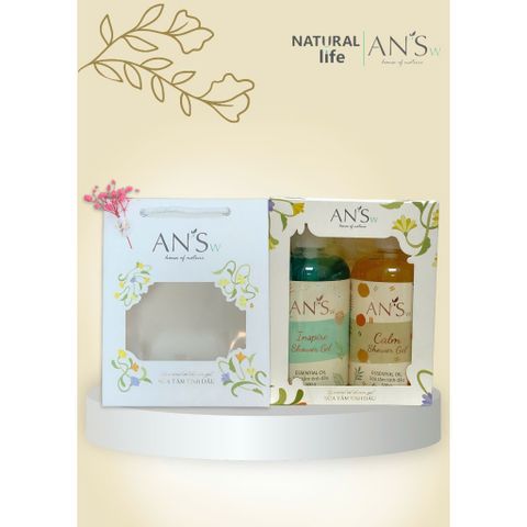 Hộp Quà Tặng Gel Tắm (500gx2) AN'Sw Tặng sinh nhật, 8/3, 20/10, 20/11, Noel, Valentine (kèm túi).MỚI