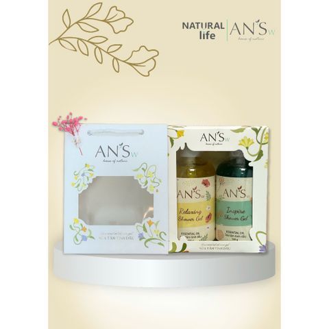 Hộp Quà Tặng Gel Tắm (500gx2) AN'Sw Tặng sinh nhật, 8/3, 20/10, 20/11, Noel, Valentine (kèm túi).MỚI