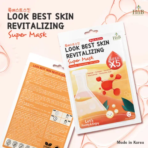 COMBO 3 MIẾNG MẶT NẠ DƯỠNG DA HNB LOOK BEST SKIN PURE OCEAN SUPER MASK
